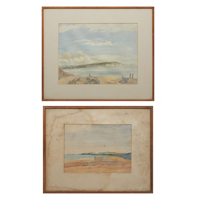 Appraisal: Mina Greenhill Scottish Cruden Bay early th c watercolor on