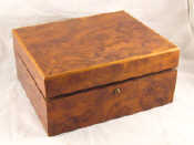 Appraisal: A burr walnut Dunhill humidor AF x x cm