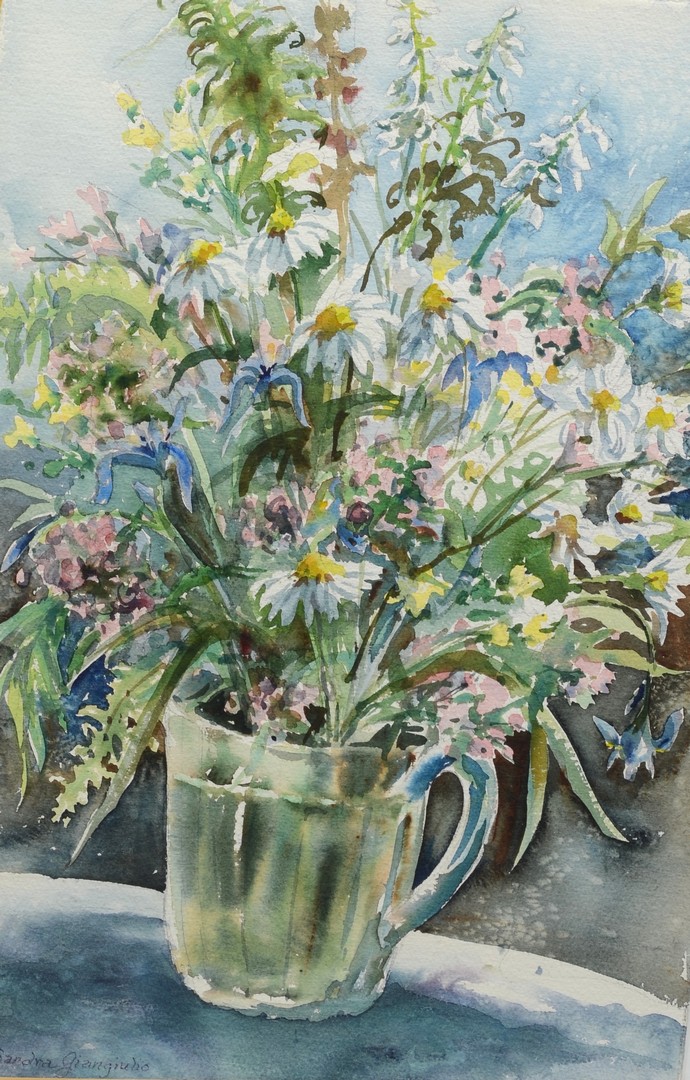 Appraisal: Sandra Giangiulio American PA th Century watercolor Floral Still Life