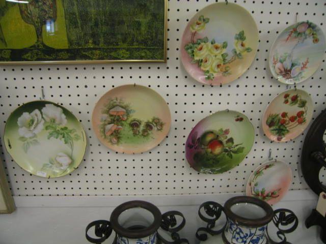 Appraisal: Collection of Porcelain Plates handpainted florals mushrooms more