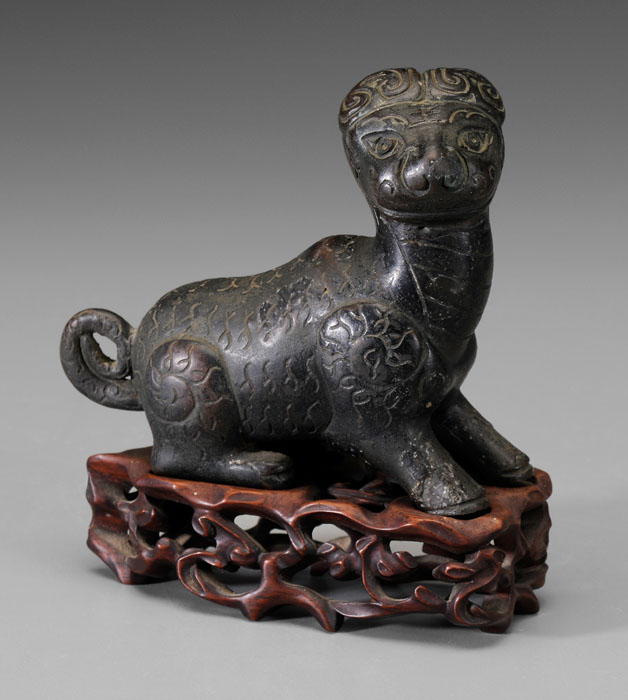 Appraisal: Bronze Model of a Tiger Chinese possibly Tang Dynasty AD