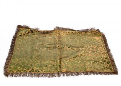 Appraisal: A fragment of green voided velvet Italian early th Century