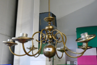 Appraisal: brass chandeliers both having arms