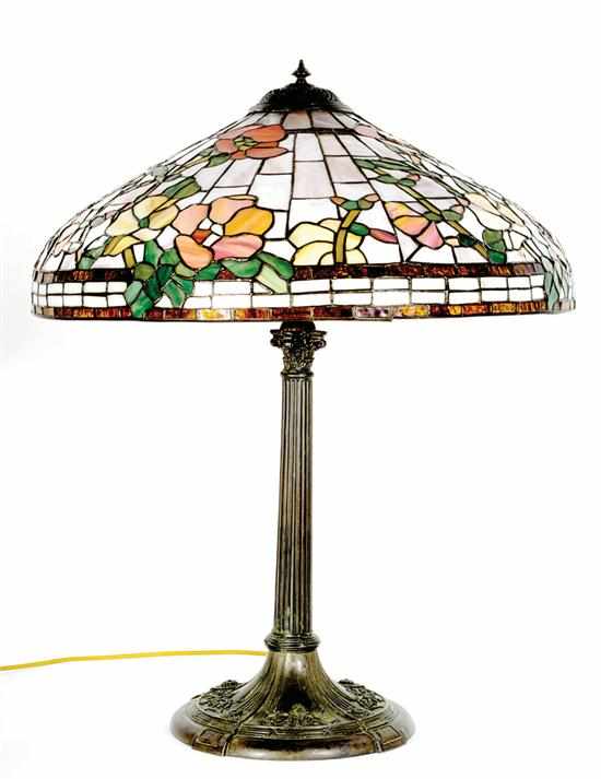 Appraisal: Leaded shade table lamp attributed to Wilkinson New York circa