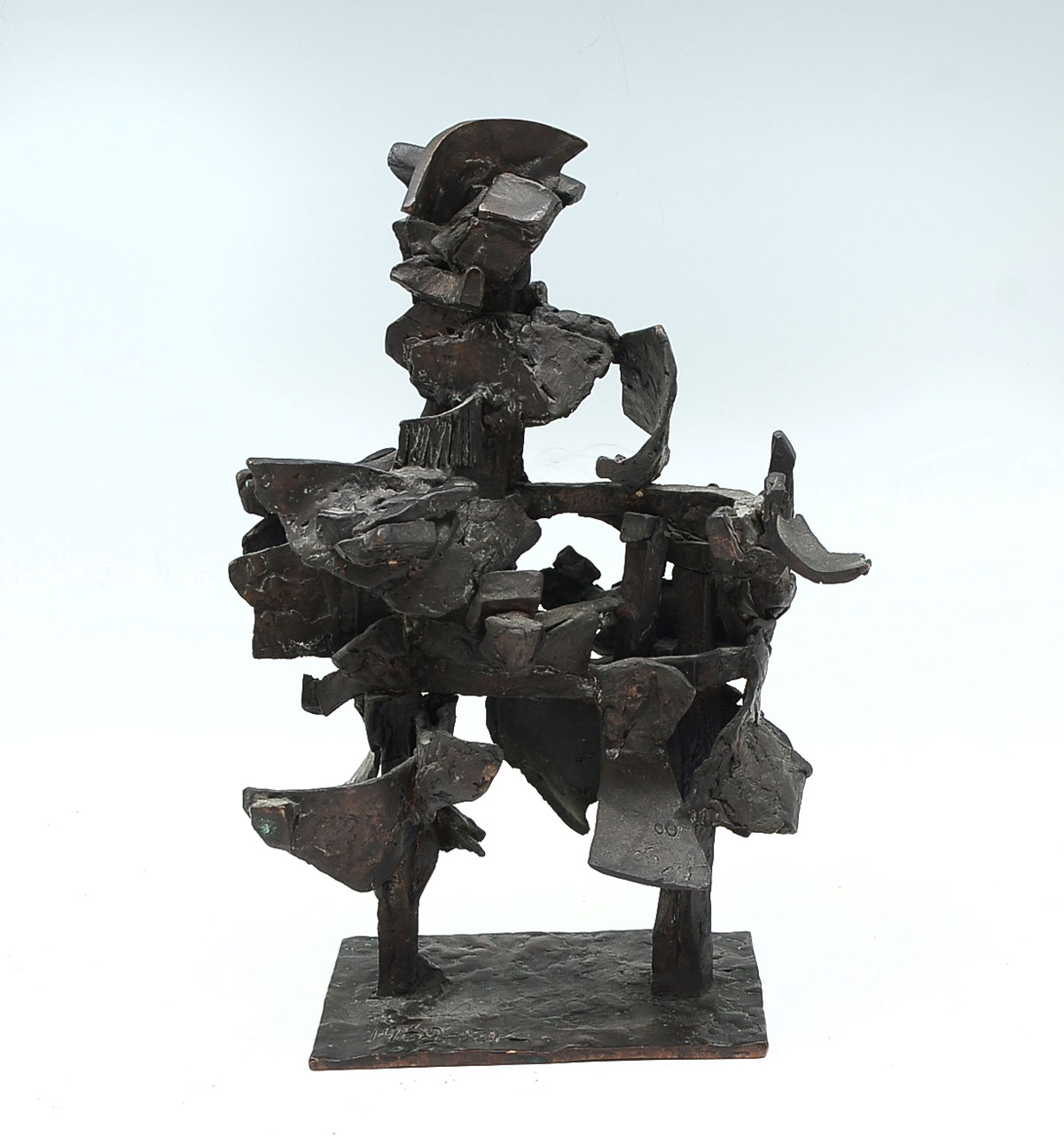 Appraisal: EXCEPTIONAL BRUTALIST ABSTRACT BRONZE SCULPTURE '' h x '' x