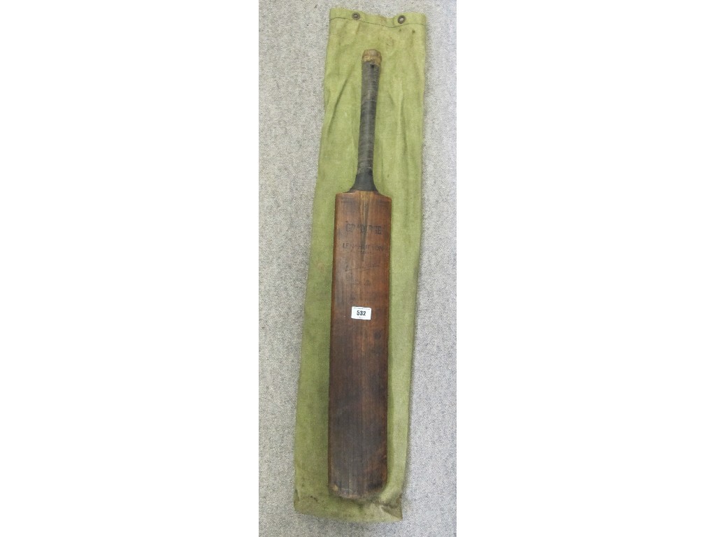 Appraisal: Slazenger 'Len Hutton' autograph cricket bat with canvas bag