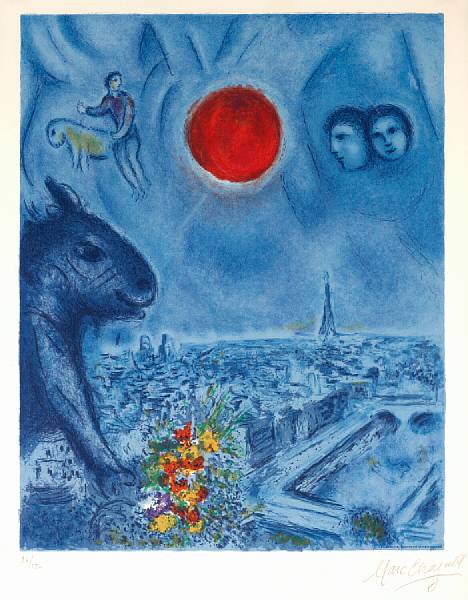 Appraisal: After Marc Chagall by Charles Sorlier Paris Sun M CS