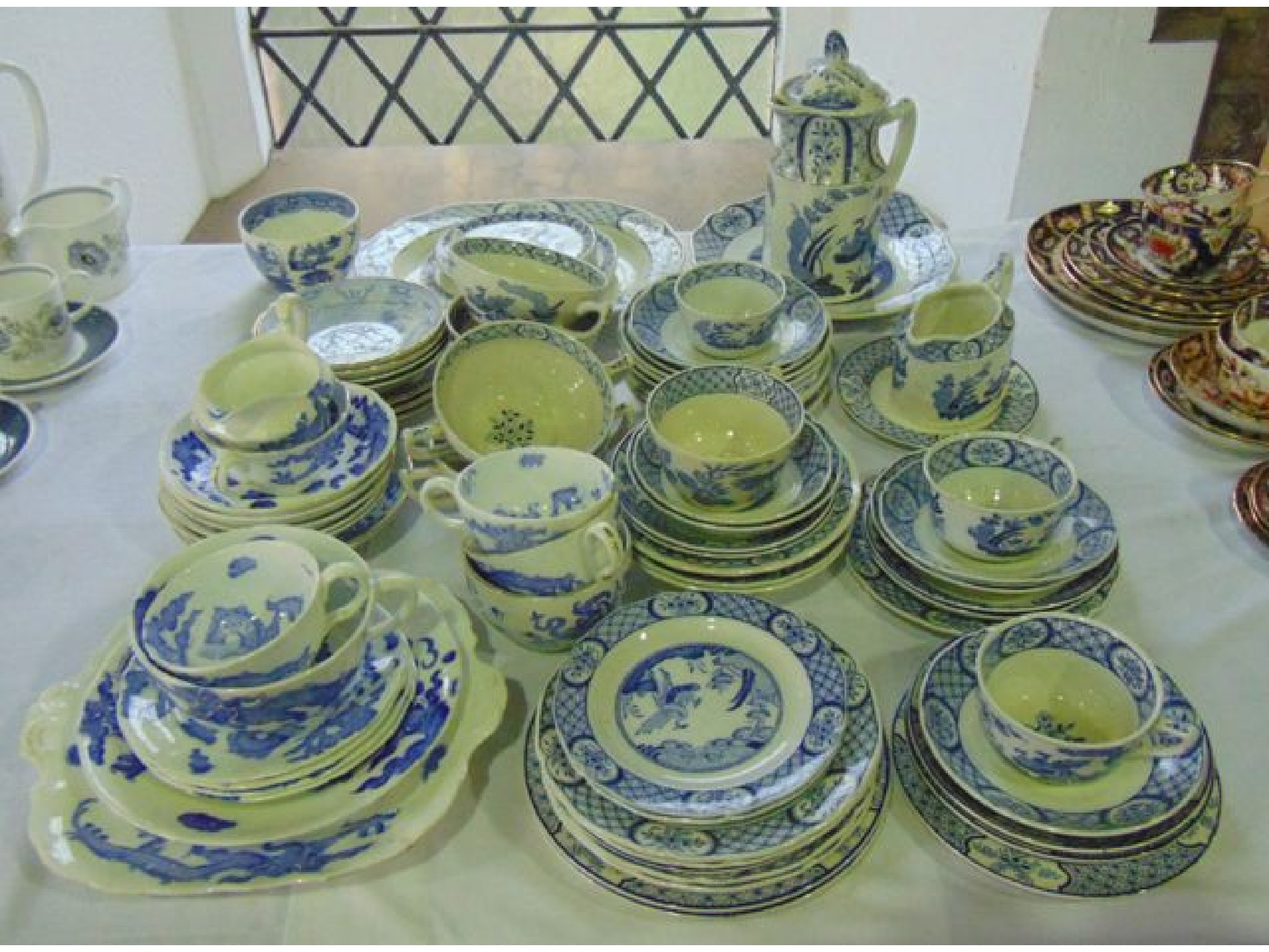 Appraisal: A collection of Furnivals blue and white printed tea and