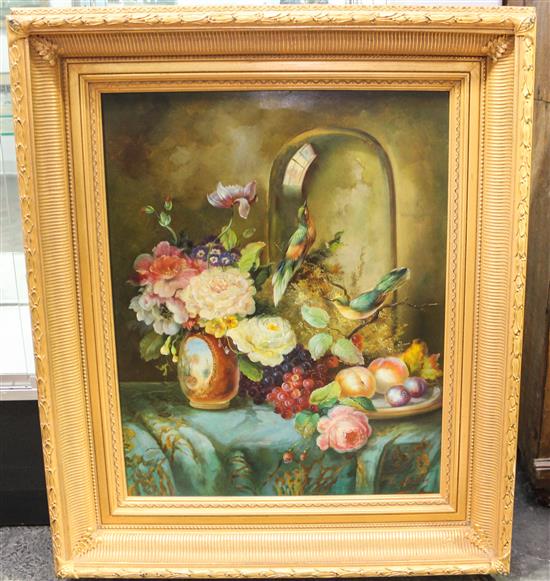 Appraisal: Sale Lot Continental School th century Still Life with Flower