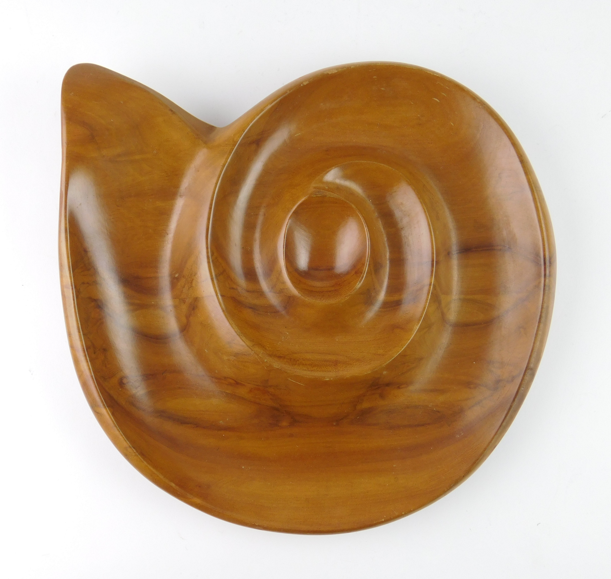 Appraisal: Russel Wright 'Oceana' Snail relish tray in walnut - manufactured