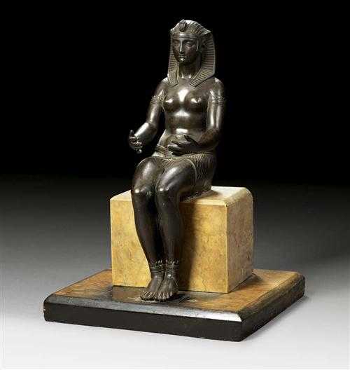 Appraisal: FIGURE OF AN EGYPTIAN WOMAN late Empire Paris end of