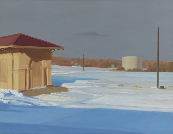 Appraisal: SCOTT DUCE AMERICAN B x New Haven Station Oil on