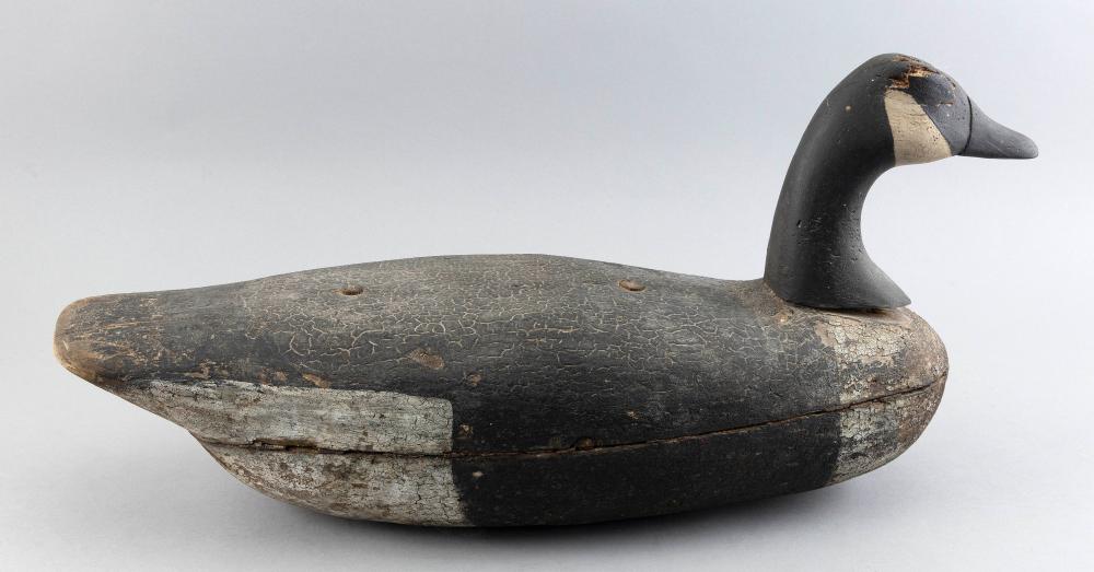 Appraisal: CANADA GOOSE DECOY EARLY TH CENTURY HEIGHT LENGTH CANADA GOOSE