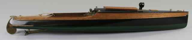 Appraisal: KELLNER SPEEDBOAT Germany c 's impressive scale wooden boat has