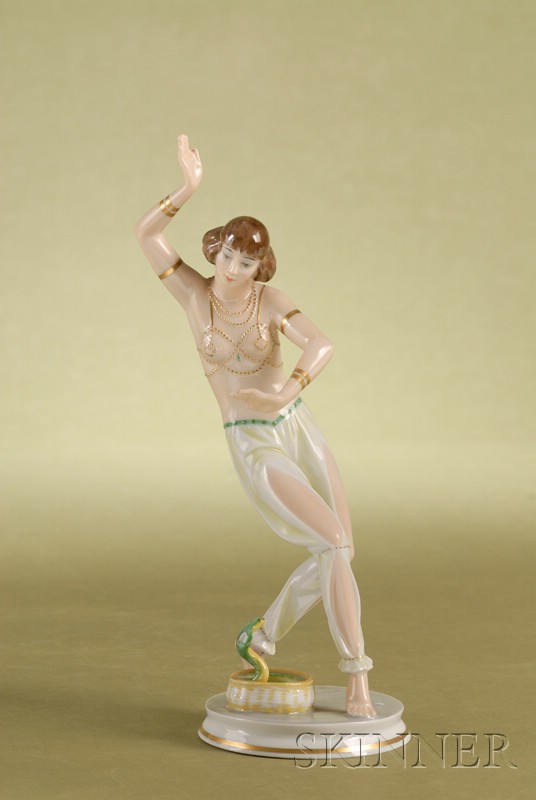 Appraisal: Rosenthal Porcelain Figure of an Exotic Dancer Germany c polychrome