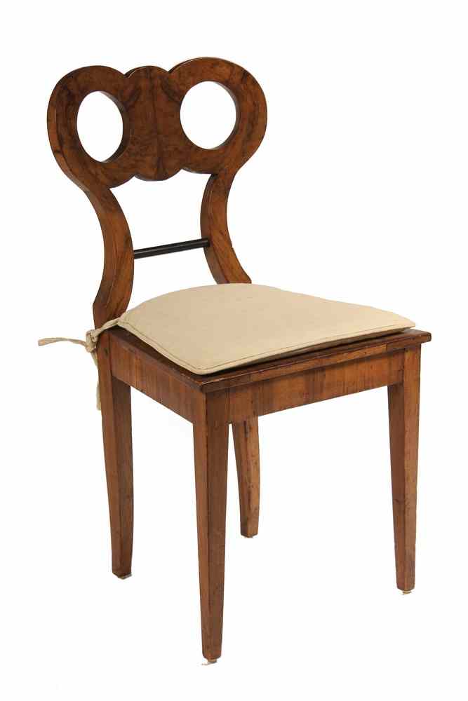 Appraisal: BIEDERMEIER CHAIR - Single Sidechair in crotch mahogany with double