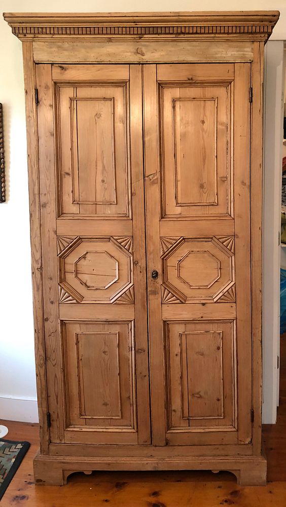 Appraisal: Antique English Pine Two-Door Pantry Cupboard th Century Antique English