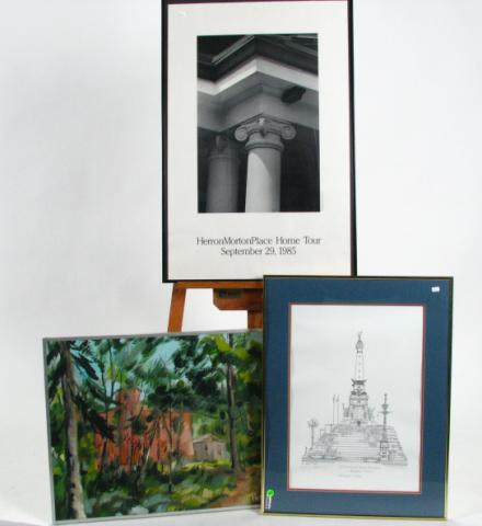 Appraisal: Two framed prints one by Jayne Moore depicting Indianapolis Soldiers