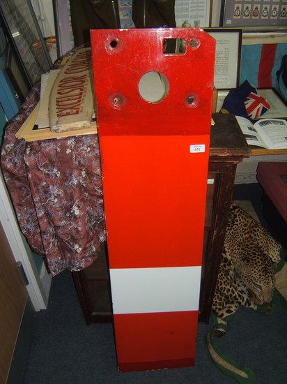 Appraisal: A BRITISH RAILWAY ENAMELLED SIGNAL ARM inscribed 'B R W