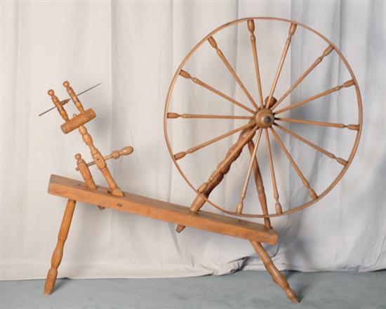 Appraisal: A Spinning Wheel for Wool a Walking Wheel of mixed