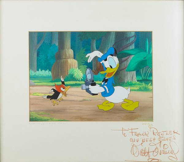 Appraisal: A Walt Disney celluloid from Donald s Camera gouache on