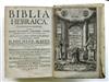 Appraisal: BIBLE IN HEBREW Biblia Hebraica Vocalized text leaves including engraved