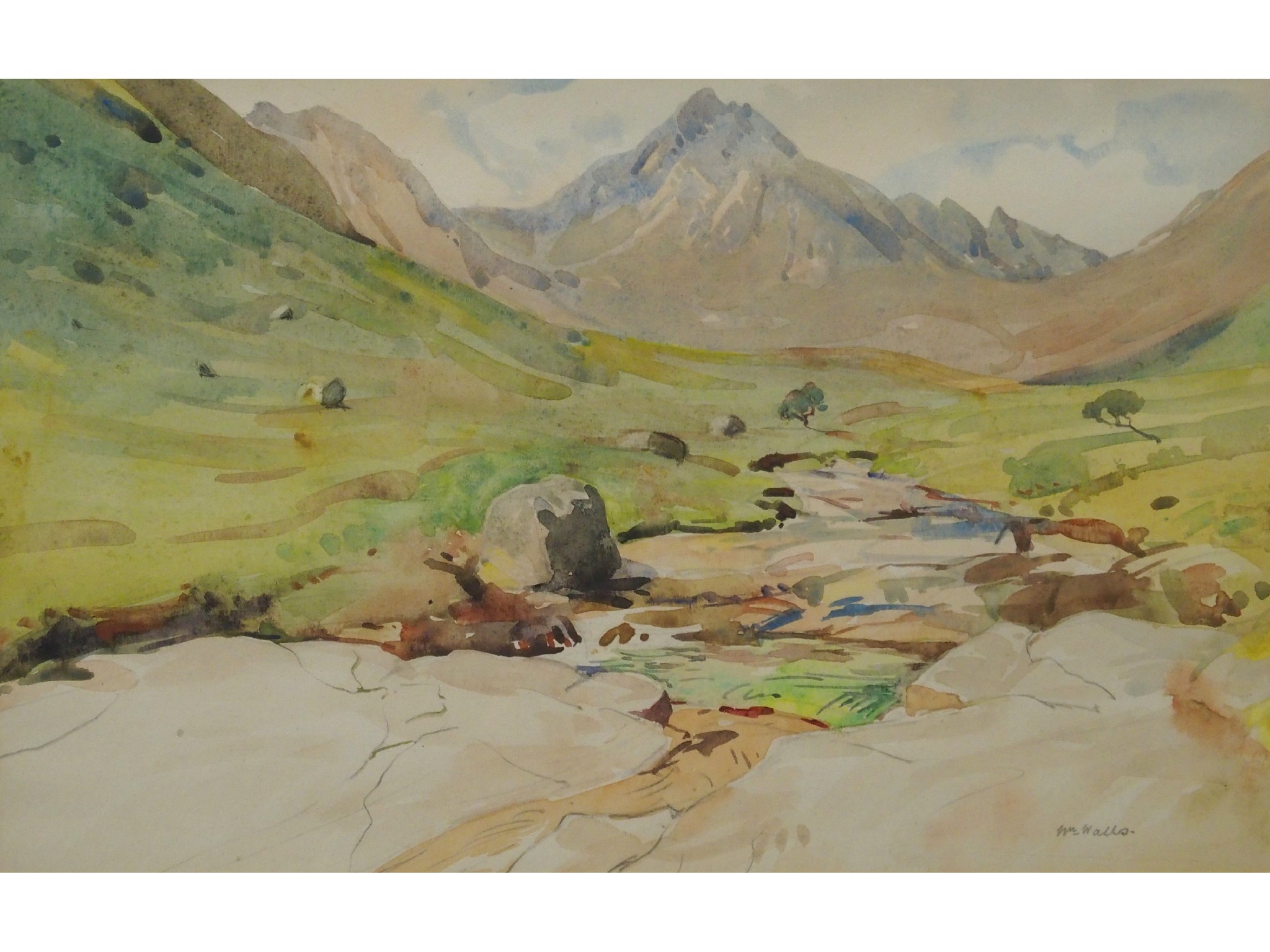 Appraisal: WILLIAM WALLS RSA RSW Scottish - GLEN SANNOX ISLE OF