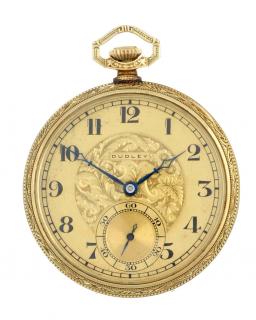 Appraisal: Dudley k Gold-Filled Pocket Watch kt gold-filled open face Masonic