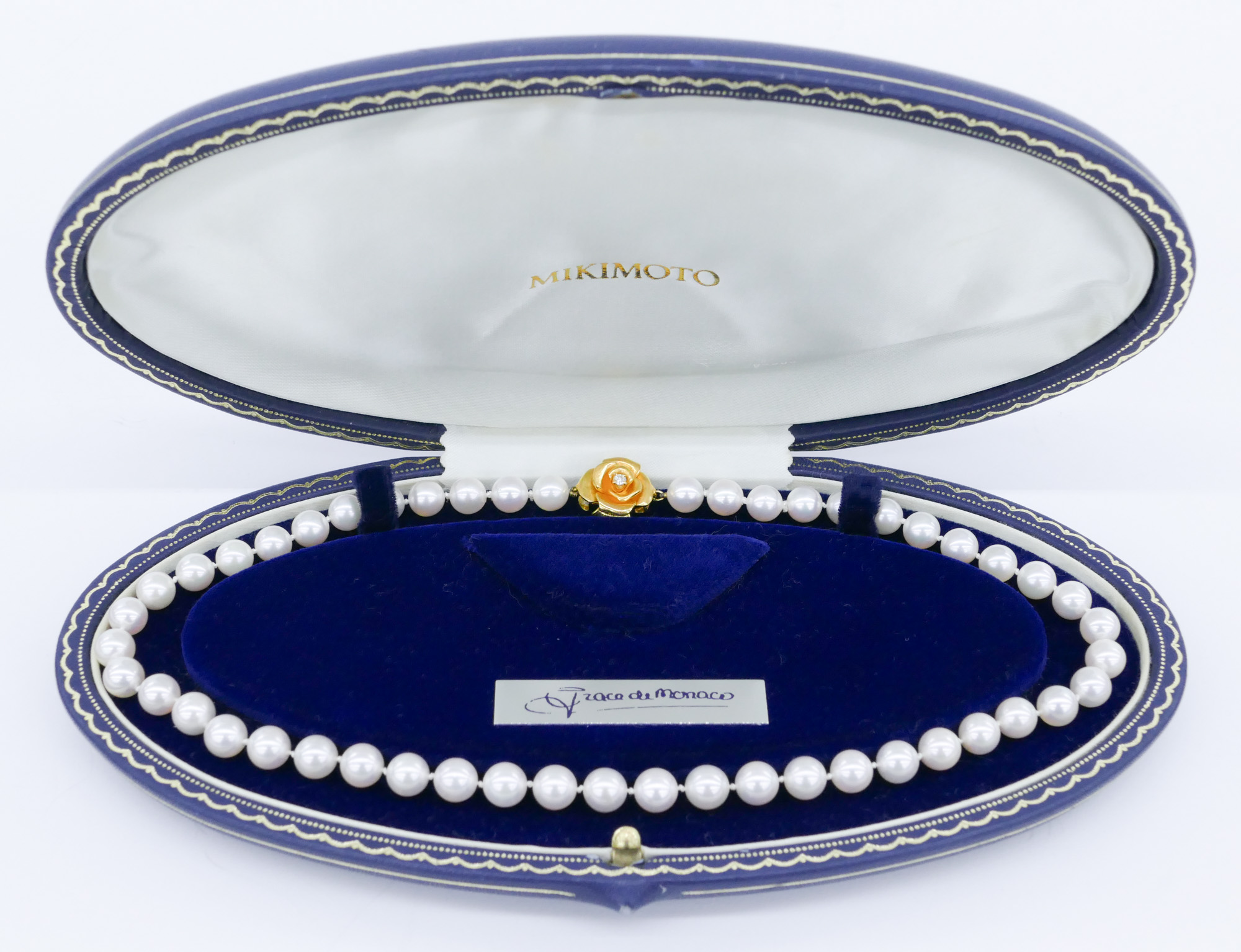 Appraisal: Mikimoto k k Grace de Monaco Pearl Necklace '' Includes