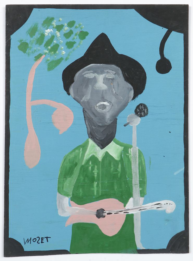 Appraisal: Mose Tolliver - Musician Painting Mose Tolliver American Alabama -