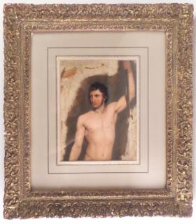 Appraisal: Nude Portrait of a Young Man Nude portrait with torso