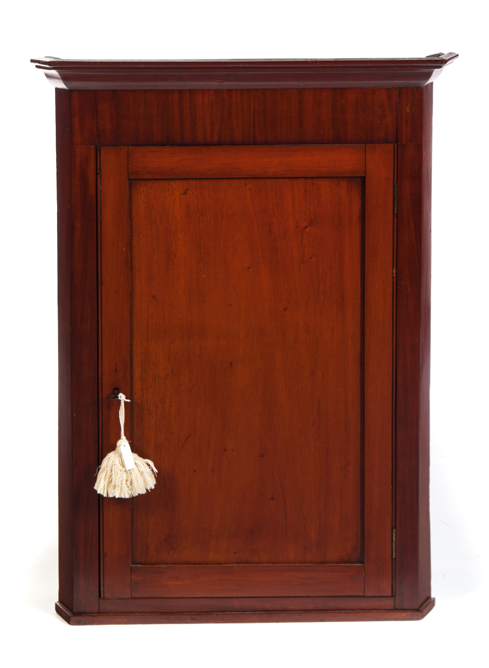 Appraisal: AMERICAN HANGING CORNER CUPBOARD Attributed to Connecticut ca s cherry