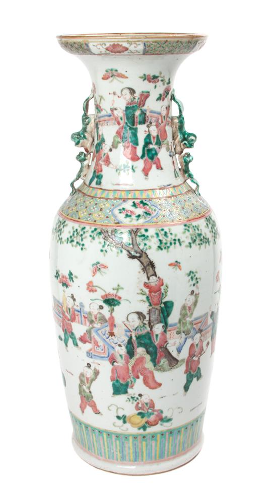 Appraisal: Sale Lot A Chinese Export Famille Rose Urn of baluster