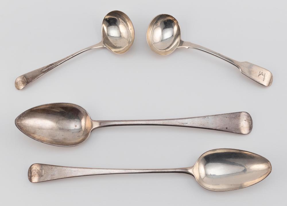 Appraisal: FOUR PIECES OF ENGLISH STERLING SILVER FLATWARE APPROX TOTAL TROY