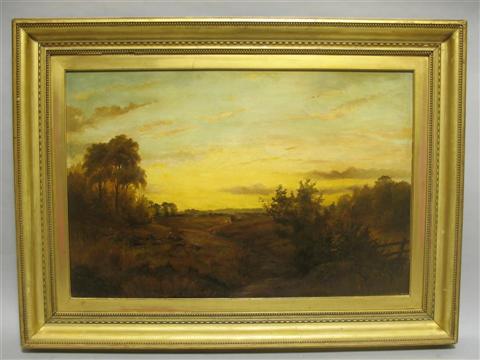 Appraisal: HORACE DAWES BRITISH TH CENTURY A SUMMER LANDSCAPE AT SUNSET