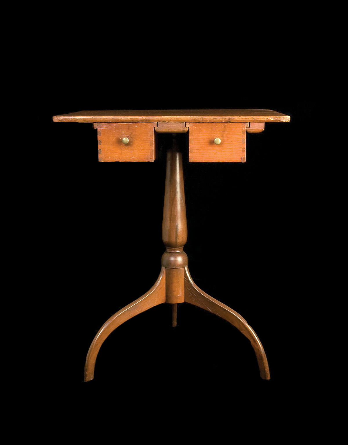 Appraisal: SHAKER SEWING STAND NEW LEBANON NEW YORK CIRCA An exemplary