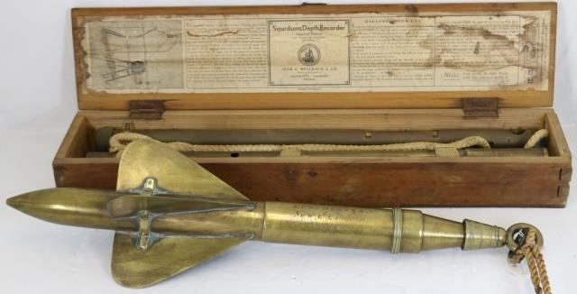 Appraisal: EARLY TH C IVER WEILBACH CO SIGURDSONSDEPTH RECORDER BRASS IN