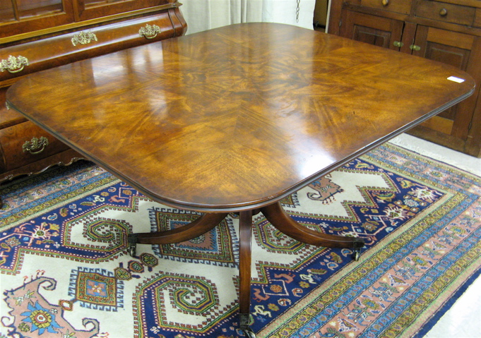 Appraisal: GEORGE III STYLE MAHOGANY TILT-TOP DINING TABLE Spencer Family Coat-of-Arms