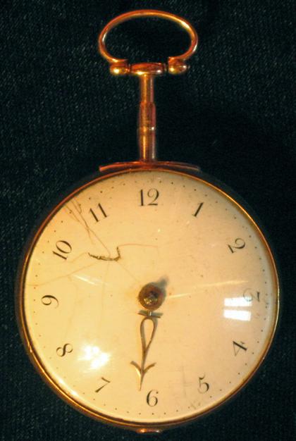 Appraisal: English yellow gold pear case pocket watchjabez smith london late