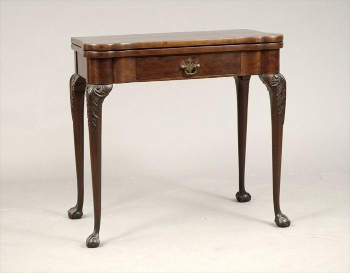 Appraisal: George II-Style Carved Mahogany Games Table x x in in