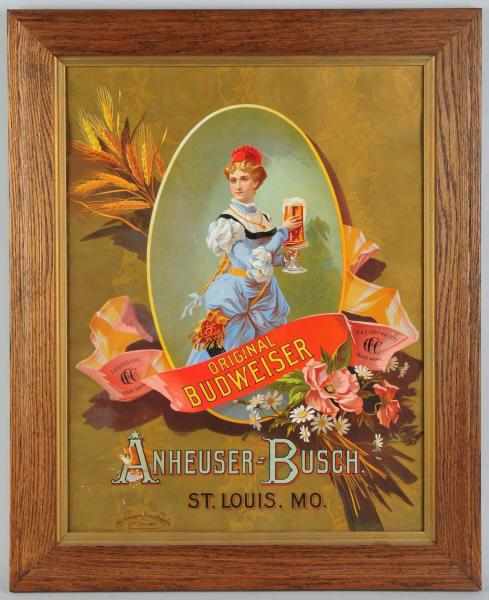 Appraisal: Anheuser-Busch Budweiser Lithograph Circa s Manufactured by the Henderson-Achert-Krebs Company