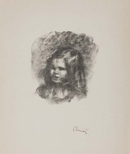 Appraisal: PIERRE-AUGUSTE RENOIR Claude Renoir tourn a gauche Lithograph x mm