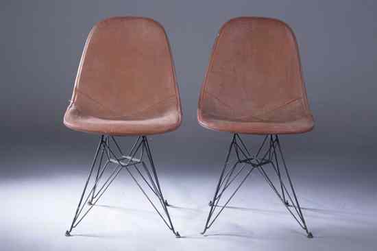 Appraisal: PAIR MID-CENTURY MODERN EAMES FOR HERMAN MILLER EIFFEL TOWER CHAIRS