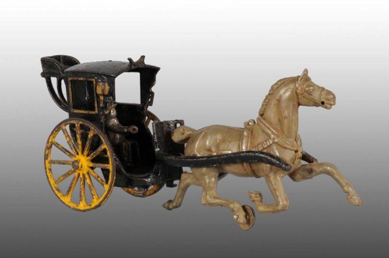 Appraisal: Cast Iron Dent Hansom Cab Toy Description All original Size