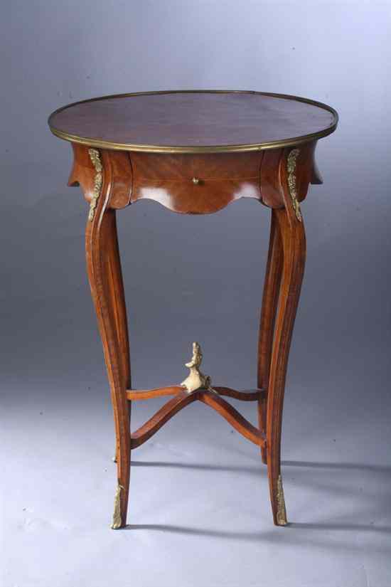 Appraisal: REGENCE STYLE KINGWOOD AND GILT-METAL MOUNTED SIDE TABLE th century