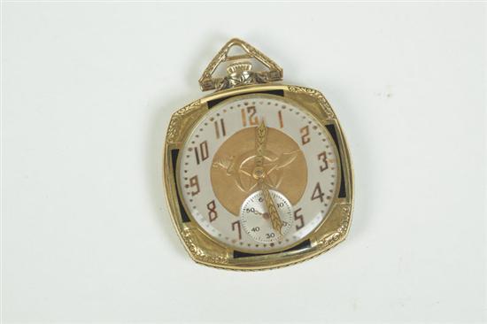 Appraisal: HAMILTON FRATERNAL OPEN FACE POCKET WATCH American early th century