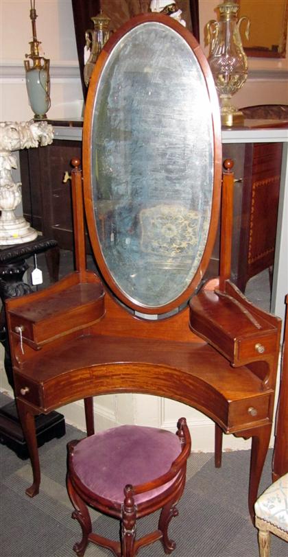 Appraisal: Victorian mahogany dressing tablelate th century