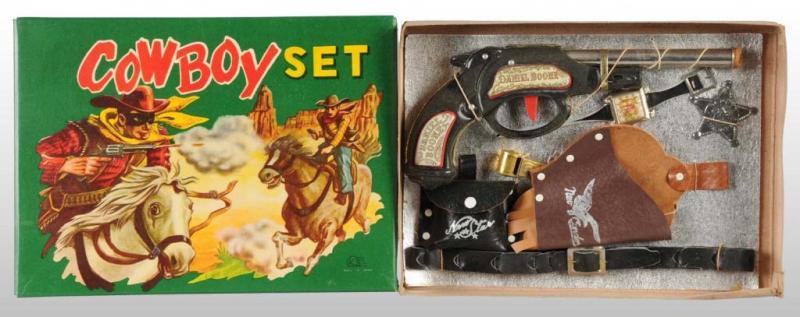 Appraisal: Daniel Boone Toy Gun Set Description Japanese Marked Daniel Boone