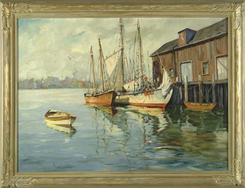 Appraisal: J J ENWRIGHT American - A CAPE COD HARBOR Large