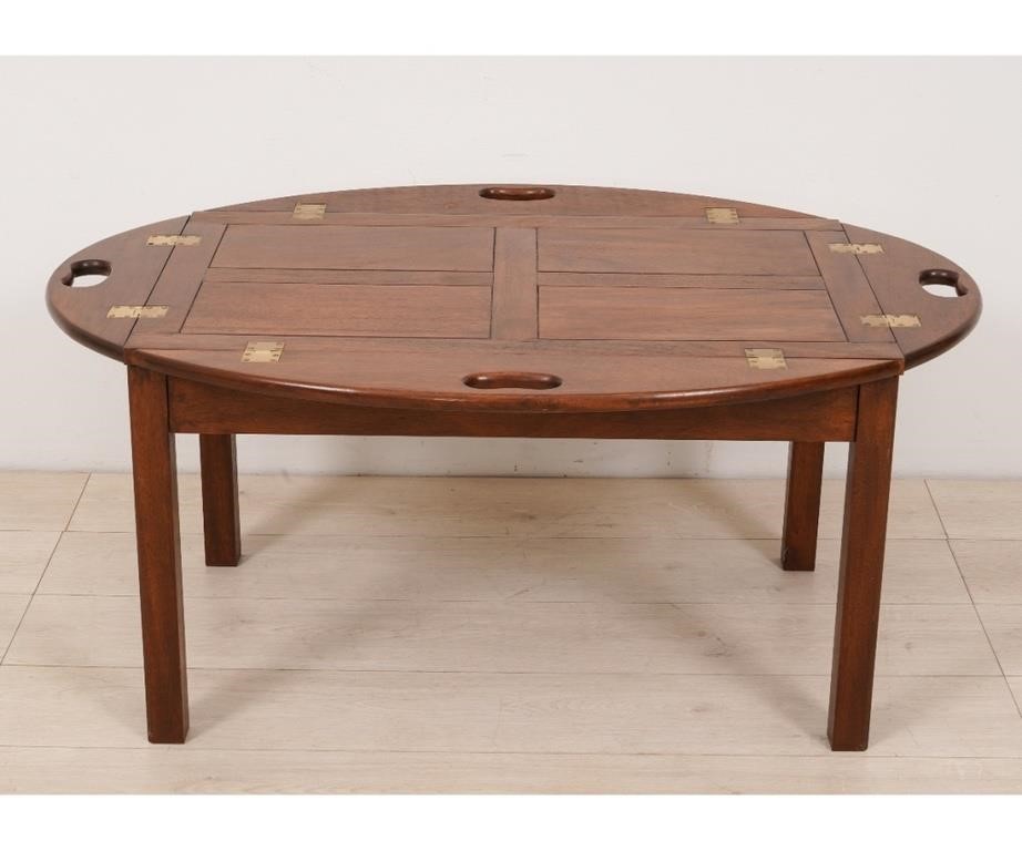 Appraisal: The Bartley Collection Ltd mahogany butler's table with base of